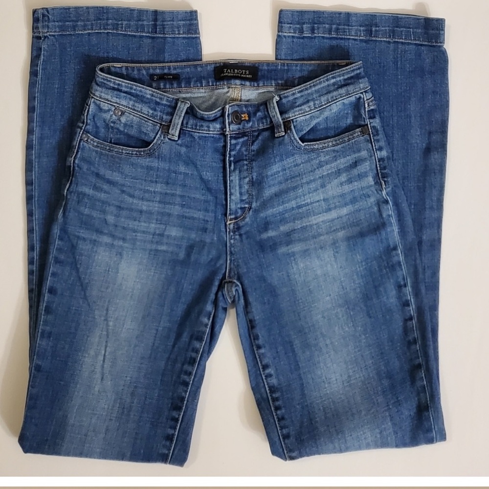 Talbots Womens Flawless Five Pocket Flare Jeans 2
